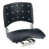 Cadeira P/ Barco Giratória E Dobrável C/ Assento Pvc Preto##