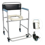 Cadeira Para Banho Dobrável Higiênica Rodas Geriátrica Idoso