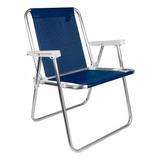 Cadeira Para Praia Piscina Camping Alta Alumínio Sannet Mor