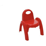 Cadeira Plastica Monobloco Com Bracos Infantil Popi Vermelha