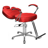 Cadeira Poltrona De Cabeleireiro Recl Topázio Vermelho Facto