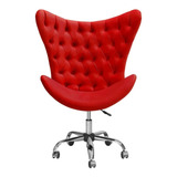 Cadeira Poltrona Egg Decorativa Capitonê Base Rodinha