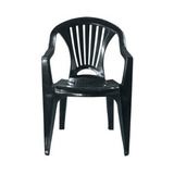 Cadeira Preta Poltrona De Plástico Vime