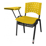 Cadeira Universitária Amarela 5 Unidades -