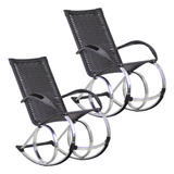 Cadeiras De Balanço E Mesa De Centro Para Área, Edícula