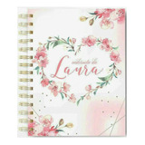 Caderneta De Vacina Floral Rosa Capa Dura+elástico +tassel