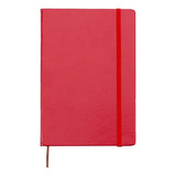 Caderneta Tipo Moleskine 78 Fls Sem Pauta 21x14 Rápido Cor Vermelho