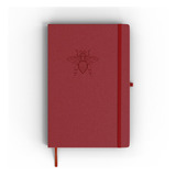 Caderneta Younote 0403 Insect Cânvas Vermelho