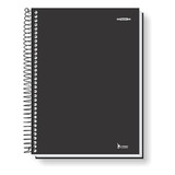 Caderno 1/4 (pequeno) Espiral Capa Dura Preta 200 Fls Tamoio