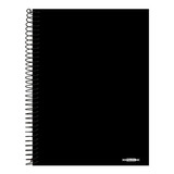 Caderno 1/4 Pequeno Espiral Capa Dura Preta 200 Fls Tamoio