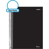 Caderno 10 Materias Capa Dura Preto 200 Folhas Sem Pauta