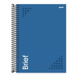 Caderno 15 Matérias 240fls Universitário Capa Dura Brief Spiral - Azul