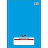 Caderno Brochura Capa Dura 1/4 Com Índice D+ Azul 96 Folhas