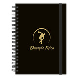 Caderno Colegial Plus Profissões Preto E Gold 200 F
