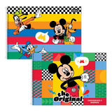 Caderno De Desenho Escolar Infantil Minnie/mickey C/ Adesivo