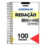 Caderno De Redação Enem Com 100 Folhas E Tema