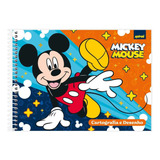 Caderno Desenho Disney Mickey Mouse Cartografia 80f Vermelho
