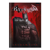 Caderno Escolar Brochura Grande Capa Dura Batman Dc 80fls Cor Vermelho