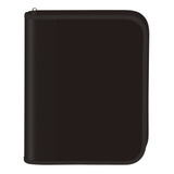 Caderno Fichário Argolado Em Ziper Preto + 10 Divisórias Dac