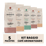 Café Em Pó Baggio - 5 Pacotes - 1.250g - Café Aromatizado.