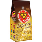 Café Torrado Em Grãos Espresso 3 Corações Gourmet Pacote 1kg