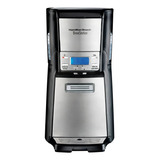 Cafeteira Elétrica Digital Hamilton Beach Brewstation Elite 35 Xícaras Automática Programavel Preta E Prateada De Filtro Americana220v
