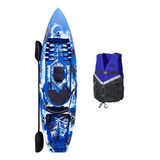 Caiaque De Pesca Truta Com Colete - Caiaker Cor Azul