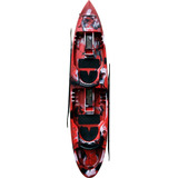 Caiaque Duplo New Foca Standard Caiaker + 2 Remos Cor Vermelho
