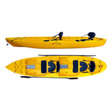 Caiaque Duplo New Foca Standard Com 2 Remos Cor Amarelo