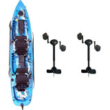 Caiaque Duplo Pesca Mero Com 2 Pedais - Caiaker Cor Azul