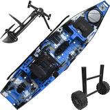 Caiaque Iron + Pedal Power Drive - Carrinho - Milha Náutica Cor Azul Camuflado
