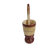  Caipirinha Kit Copo Madeira 900ml Com Socador De Qualidade