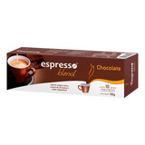 Caixa 10 Cápsulas Café Sabor Chocolate Compativeis Nespresso