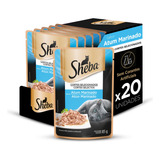 Caixa 20 Ração Úmida Sheba Sachê Gatos Adulto Sabor Atum 85g