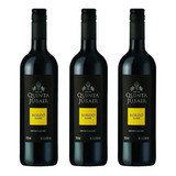 Caixa 3 Vinho Tinto De Mesa Quinta Jubair Bordo Suave 750 Ml