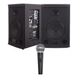 Caixa Acústica Saga 8'' Ativa + Passiva + Microfone Dr3100
