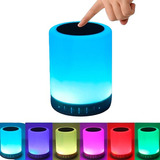 Caixa Bluetooth Luminária Abajur Touch