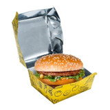 Caixa Box Embalagem Aluminizado Hamburguer 100 Un