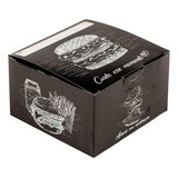 Caixa Box G Embalagem Para Hambúrguer Artesanal Preto 100un