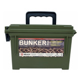 Caixa Bunker Box Militar Caça Tiro Munição Estande Airsoft Cor Verde