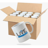  Caixa C/ 36un Canecas Brancas P/sublimação Marca Live 325ml