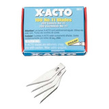 Caixa Com 100 Lâminas X-acto X611 - Estilete Nº 11