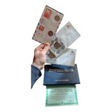 Caixa Com 3 Envelopes Com Selos E 4 Moedas Americanas