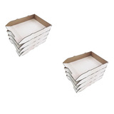 Caixa Correspondência A4 Empilhável Mesa Mdf Branco 8un