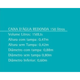 Caixa D'água 100 Litros Redonda Acquavitalle Fibra De Vidro