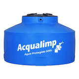Caixa D'água 500 Litros Azul Água Protegida Acqualimp
