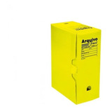 Caixa De Arquivo Morto 250x130x350mm Amarelo Polibras C/10