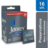 Caixa De Camisinha Jontex Sensitive Mais Fino 16un
