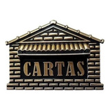 Caixa De Cartas Correio Pvc Para Portão Casinha Dourado