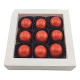 Caixa De Chocolate Gourmet Com 9 Bombons De Licor De Cereja